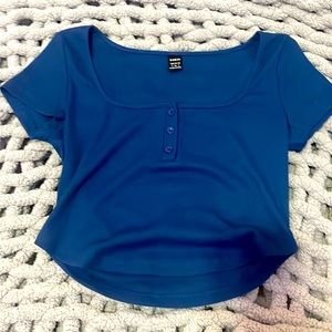 Navy blue crop top